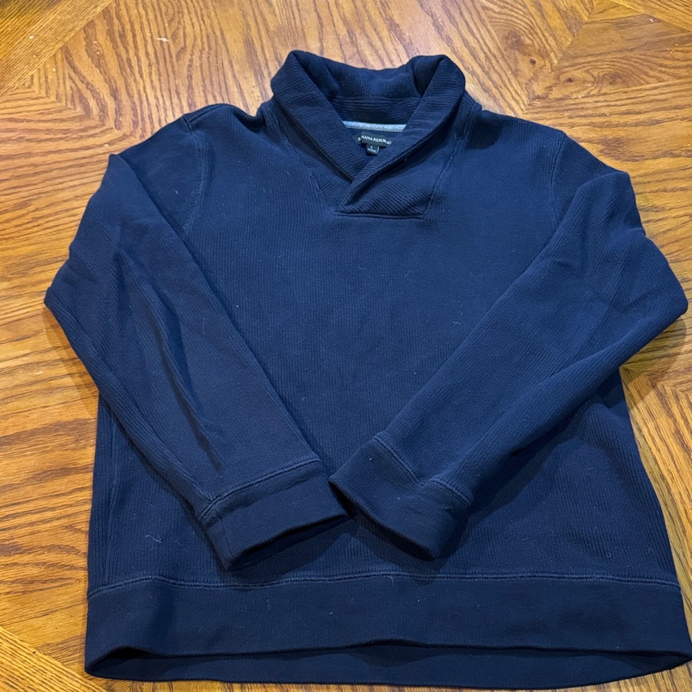 Banana Republic Men's Deep Blue Turtleneck Sweater